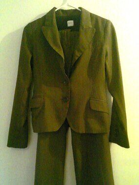 Vintage Talula Babaton Gray & Blue Striped Pant Suit Set - Size 4